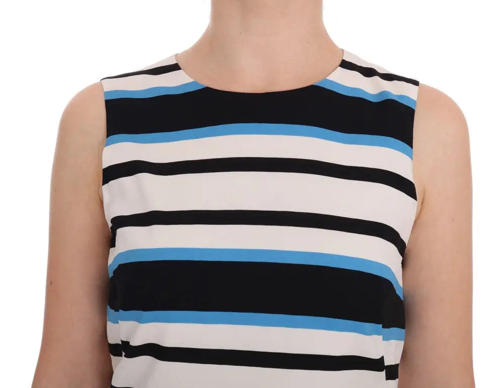 Robe Dolce & Gabbana à rayures bleues et blanches Dolce & Gabbana