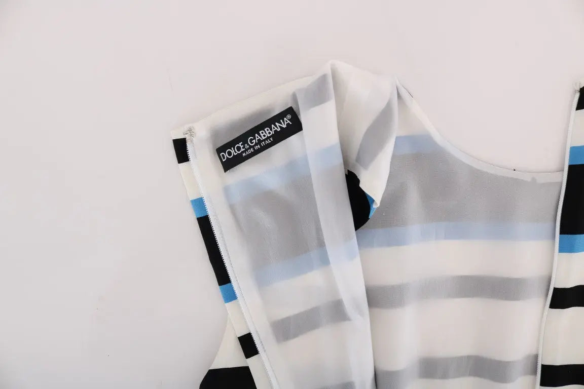 Robe Dolce & Gabbana à rayures bleues et blanches Dolce & Gabbana