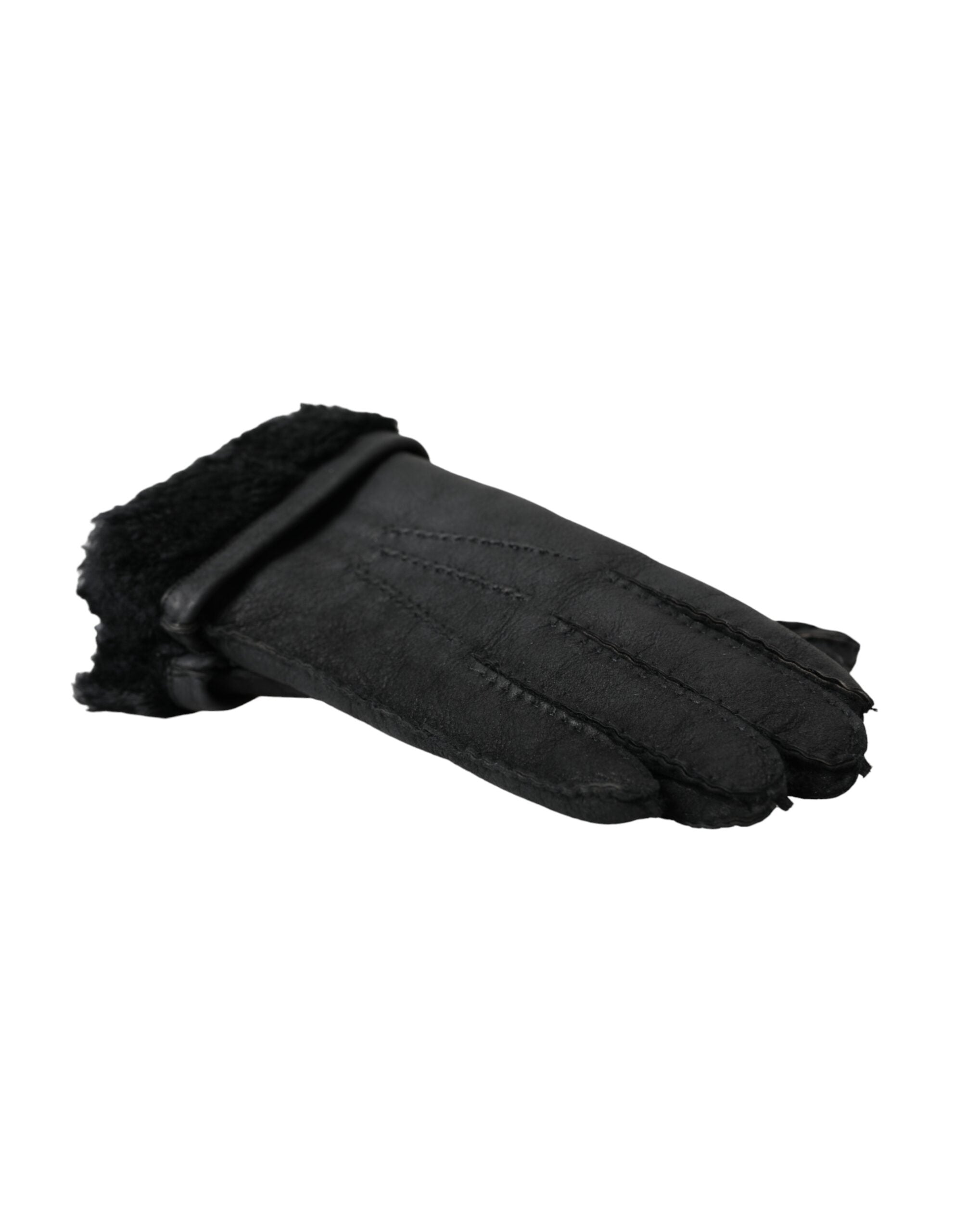 Gants Dolce & Gabbana en cuir noirs