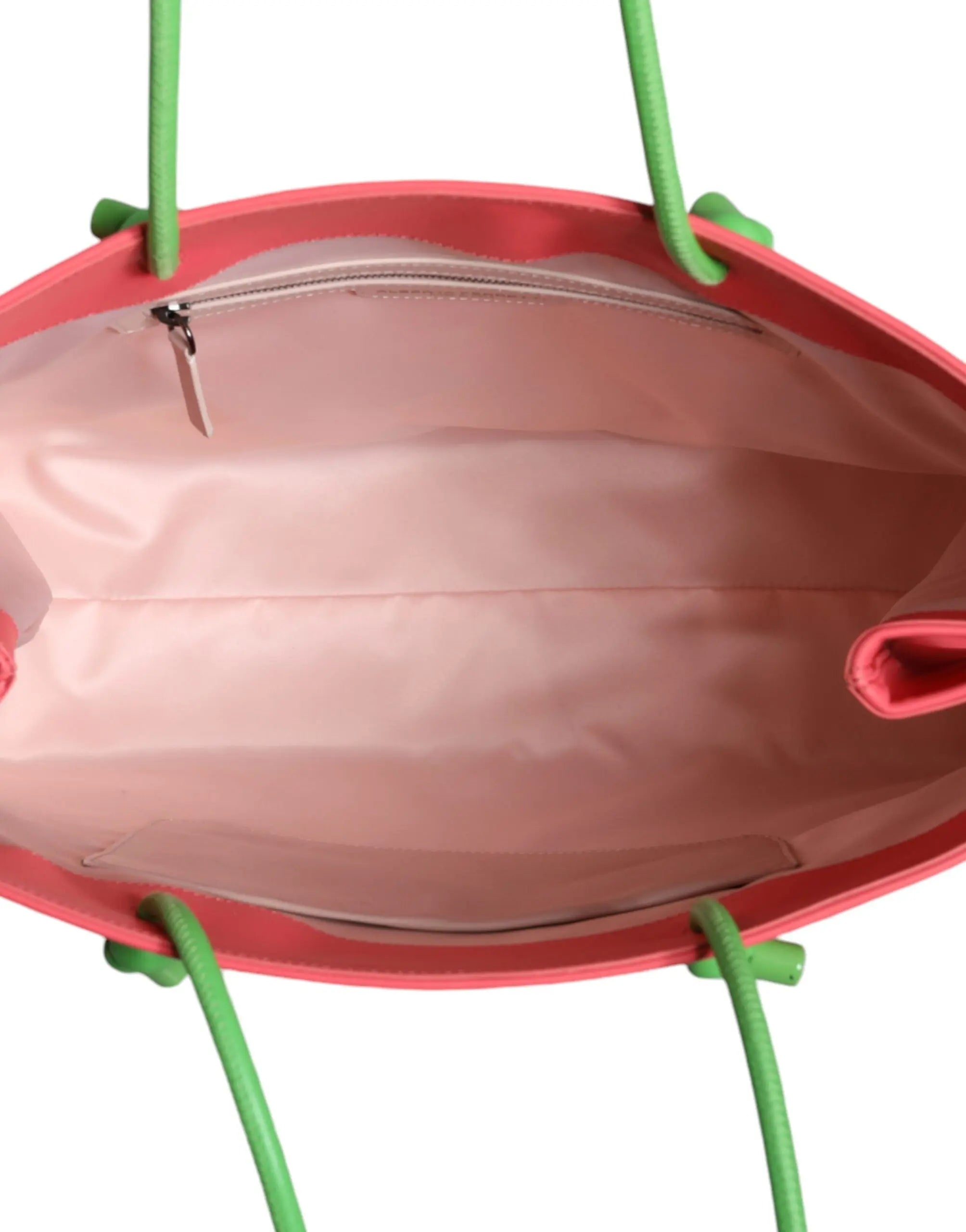 Sac cabas Alberta Ferretti Wednesday rose et vert Alberta Ferretti