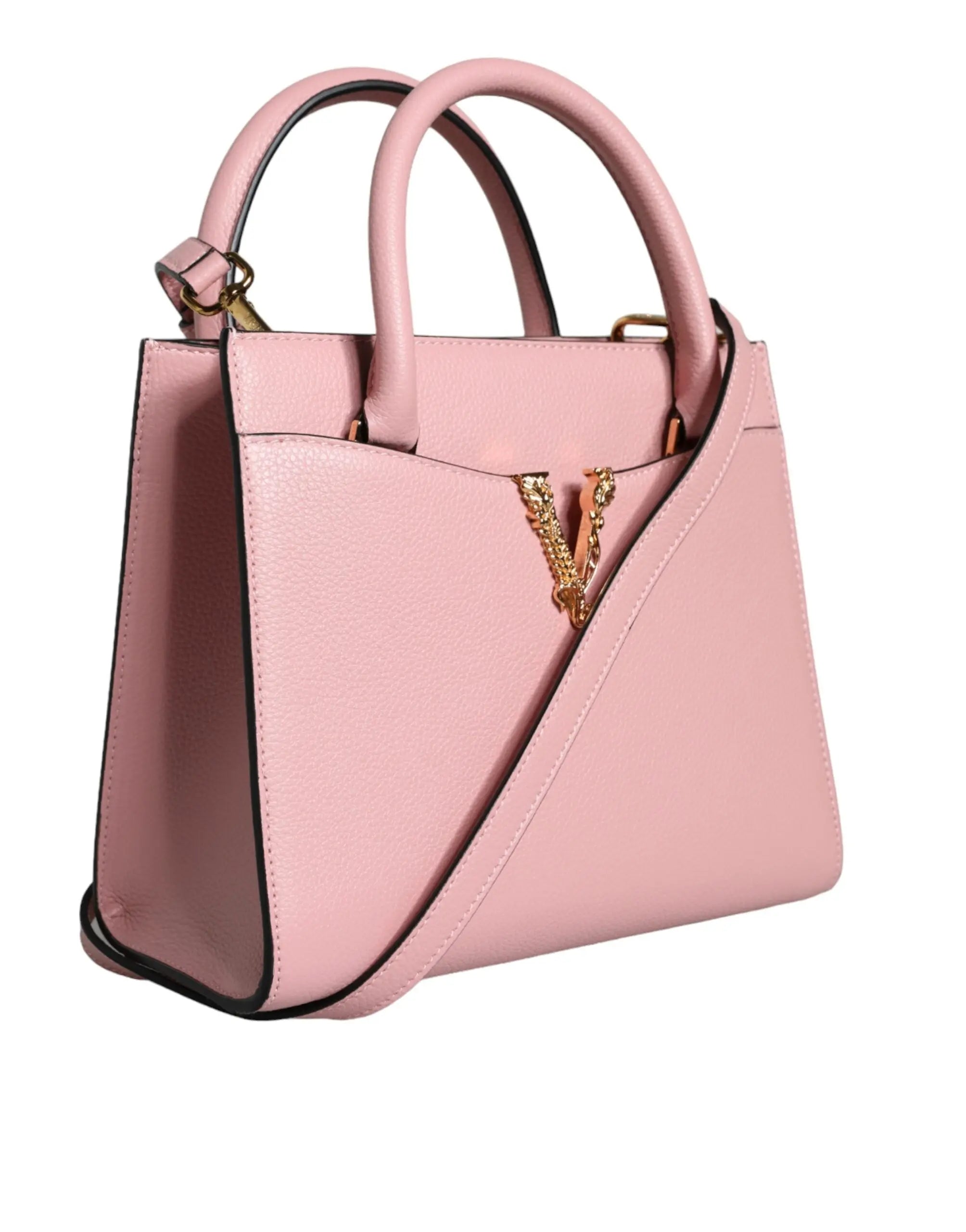Sac à main Versace grainy cuir rose Versace