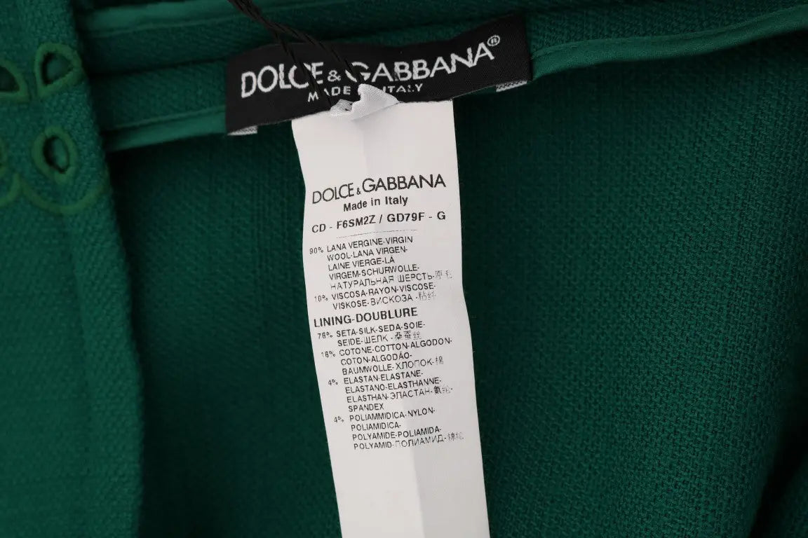 Robe Dolce & Gabbana cut-out verte Dolce & Gabbana