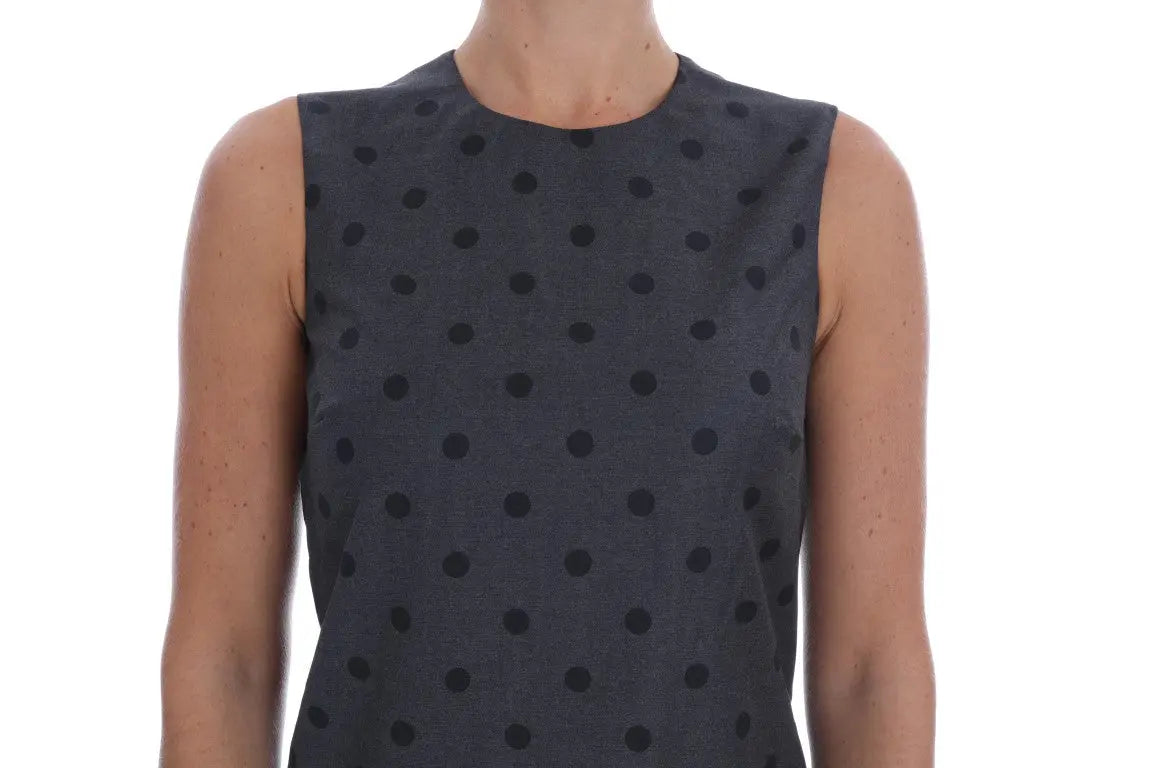 Robe Dolce & Gabbana gris à pois Dolce & Gabbana