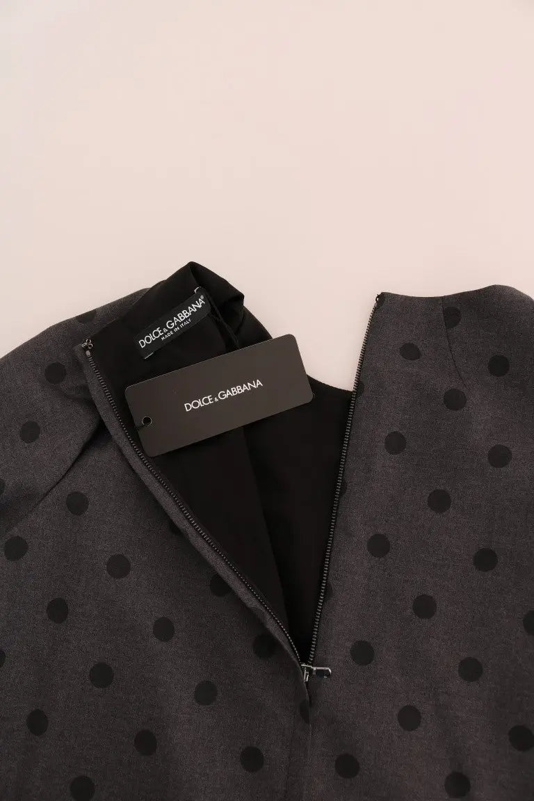 Robe Dolce & Gabbana gris à pois Dolce & Gabbana