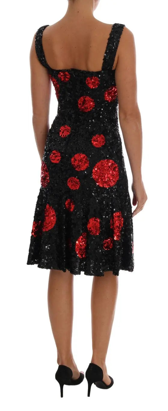 Robe Dolce & Gabbana Shift noire et rouge Dolce & Gabbana