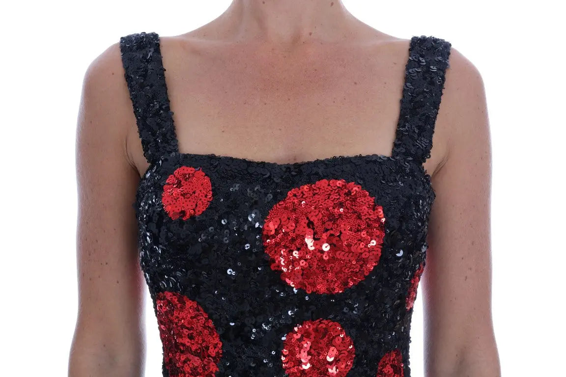Robe Dolce & Gabbana Shift noire et rouge Dolce & Gabbana