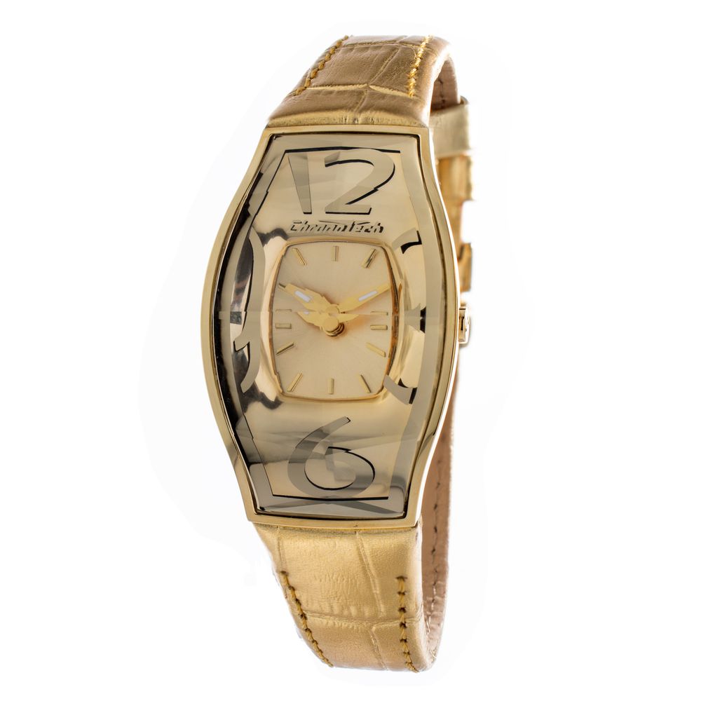 Montre dorée cuir dorée