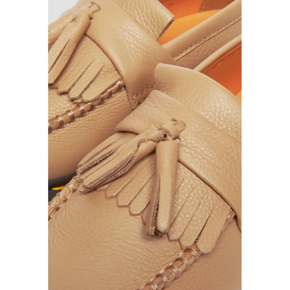 Chaussures plates beiges
