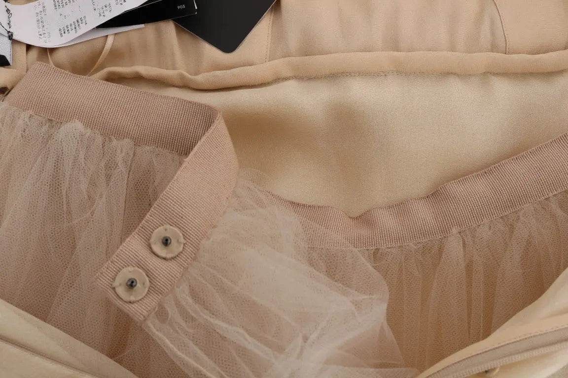 Robe Dolce & Gabbana en soie beige Dolce & Gabbana