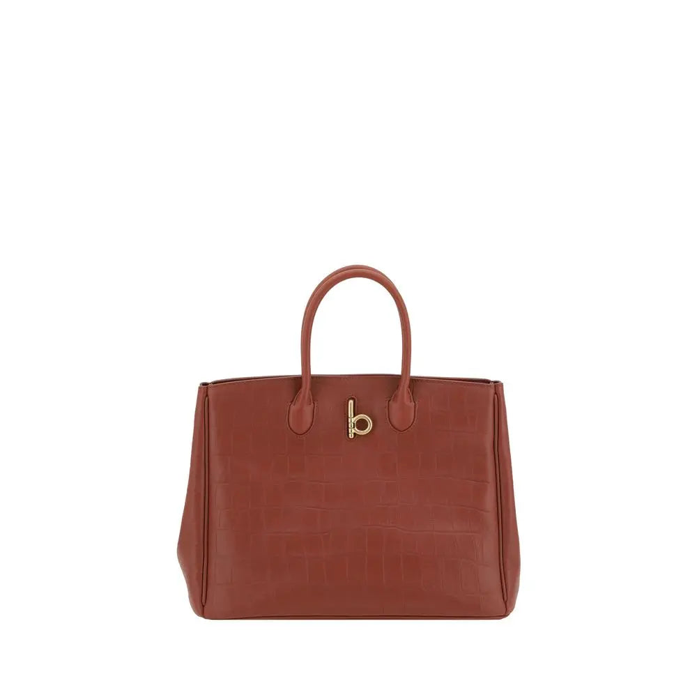 Sac cabas Burberry en cuir croco noir Burberry
