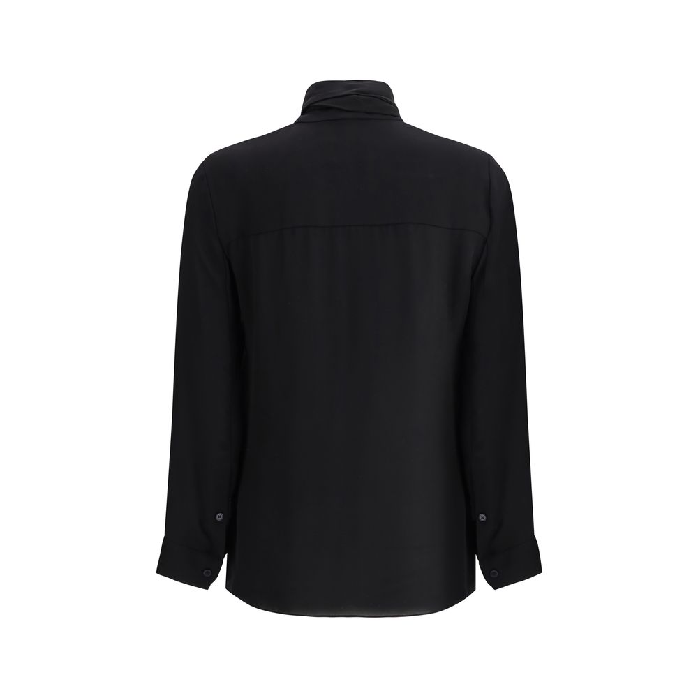 Chemise Khaite Tash semi-transparente blanche