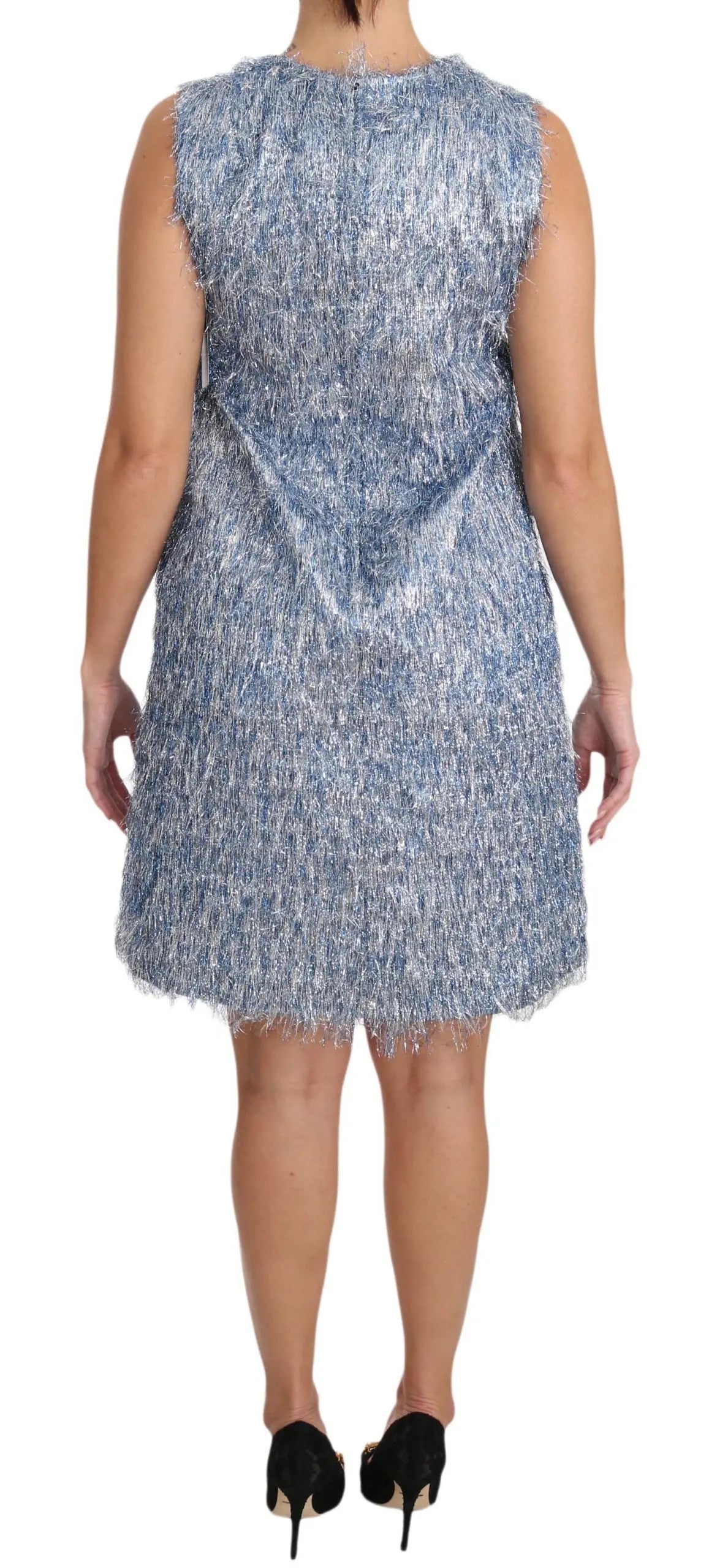 Robe Dolce & Gabbana Fringe bleue Dolce & Gabbana
