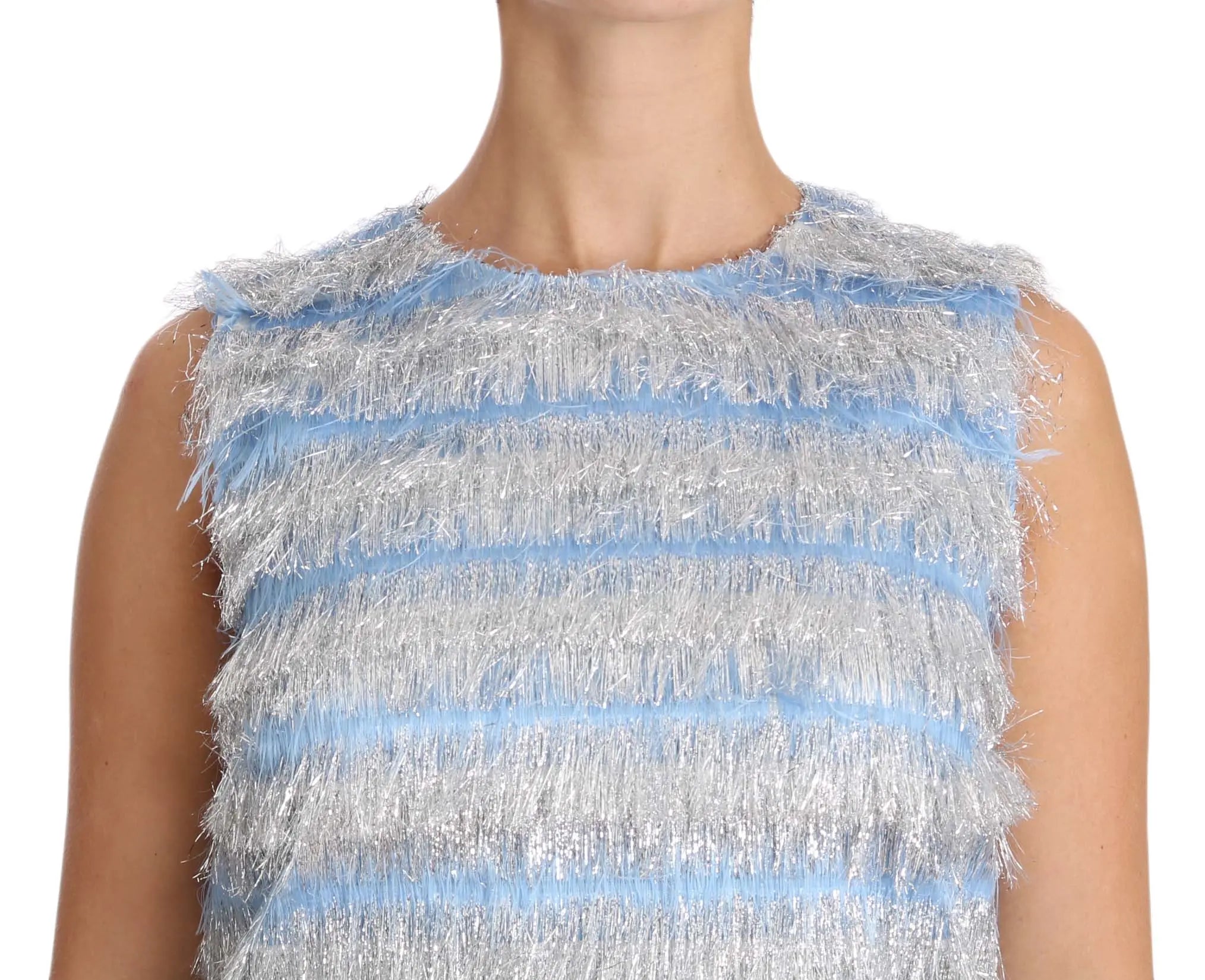 Robe Dolce & Gabbana shift bleu argent Dolce & Gabbana