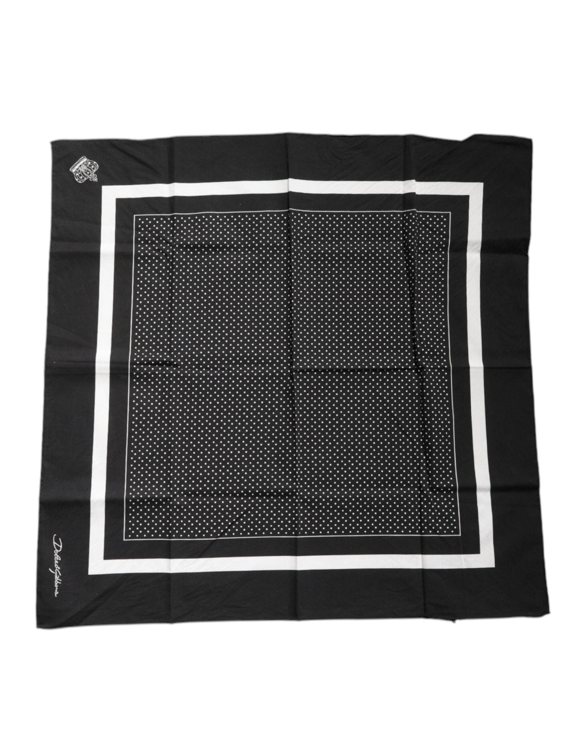 Foulard Dolce & Gabbana noir à pois