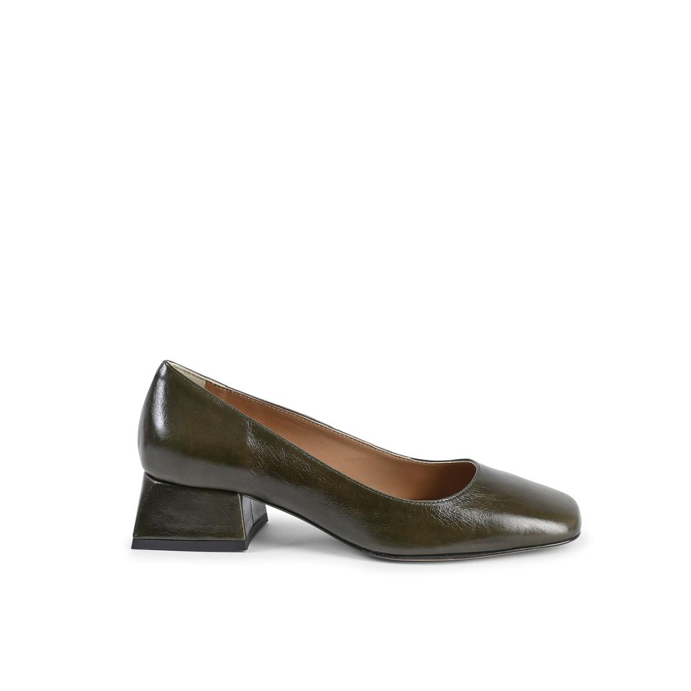 Pompes cuir vertes