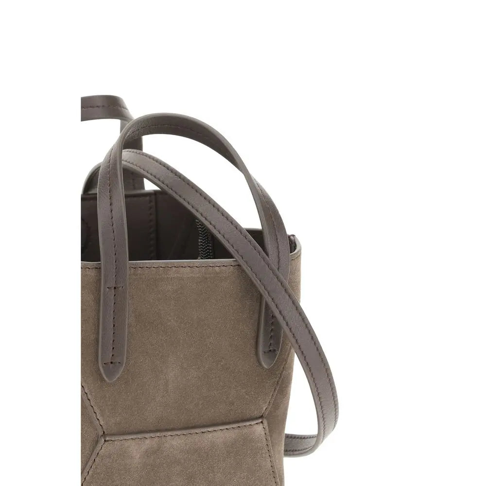 Sac à épaule Brunello Cucinelli en daim Brunello Cucinelli