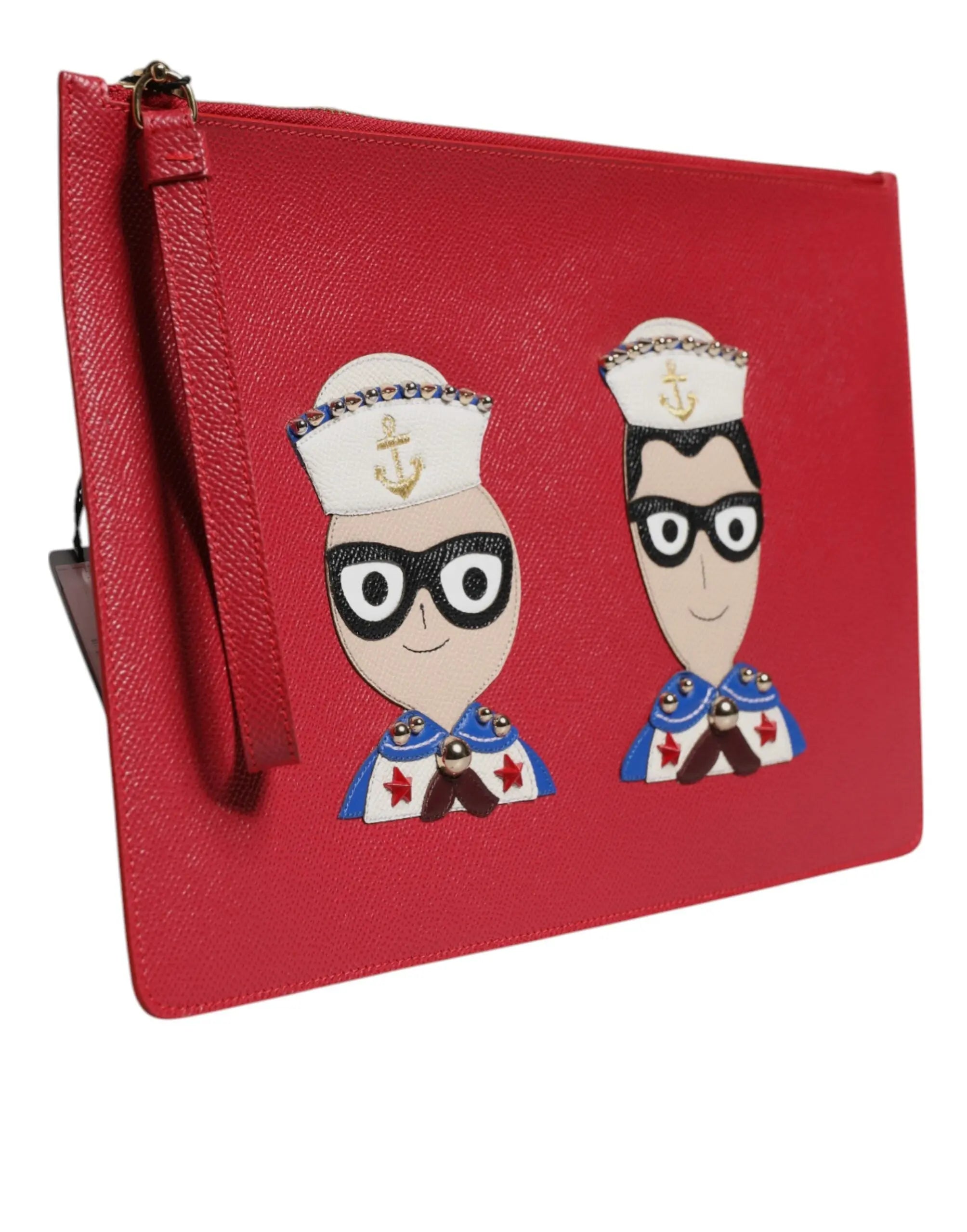 Clutch Dolce & Gabbana #DGFamily rouge Dolce & Gabbana