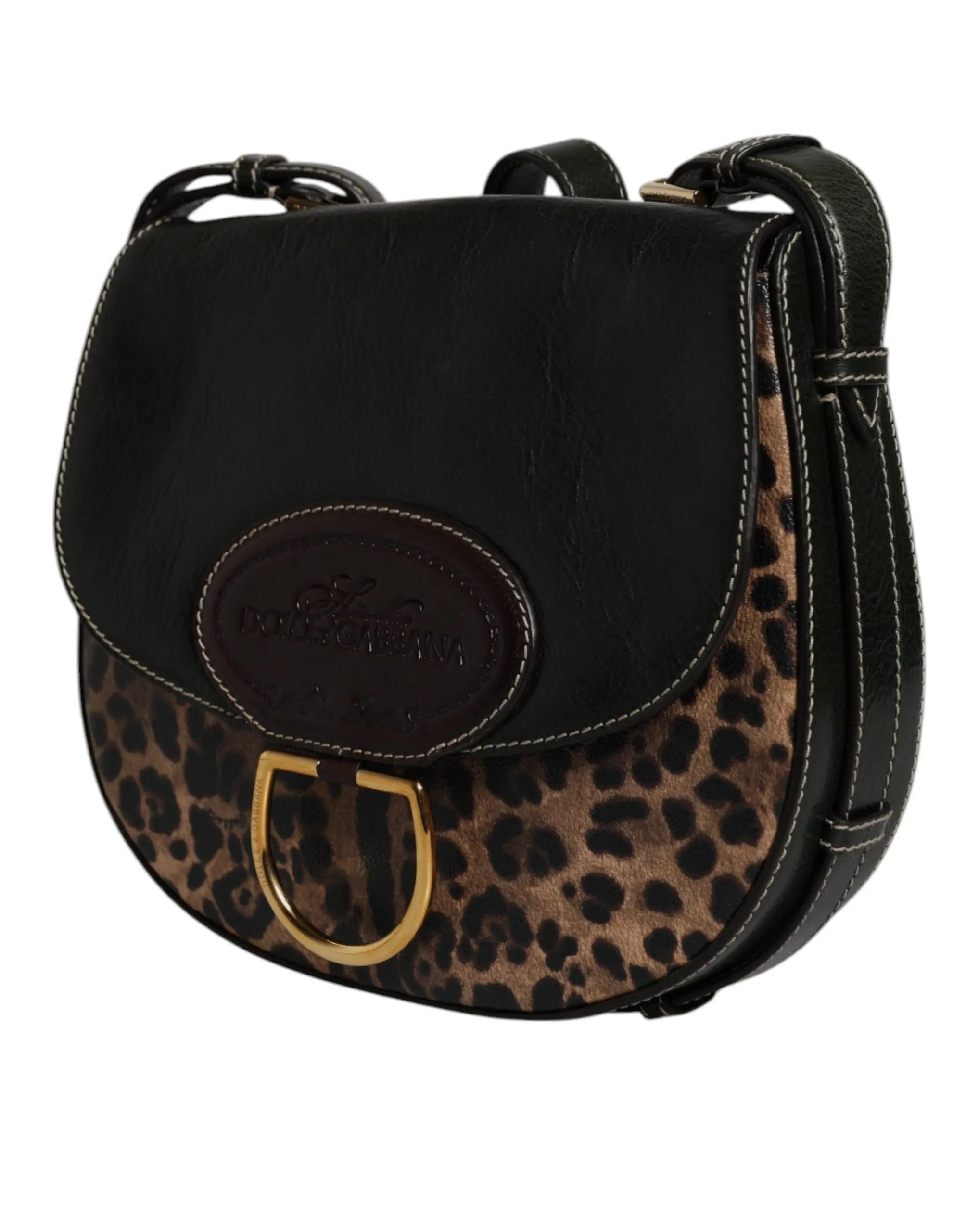 Sac à épaule Dolce & Gabbana noir et brun Dolce & Gabbana