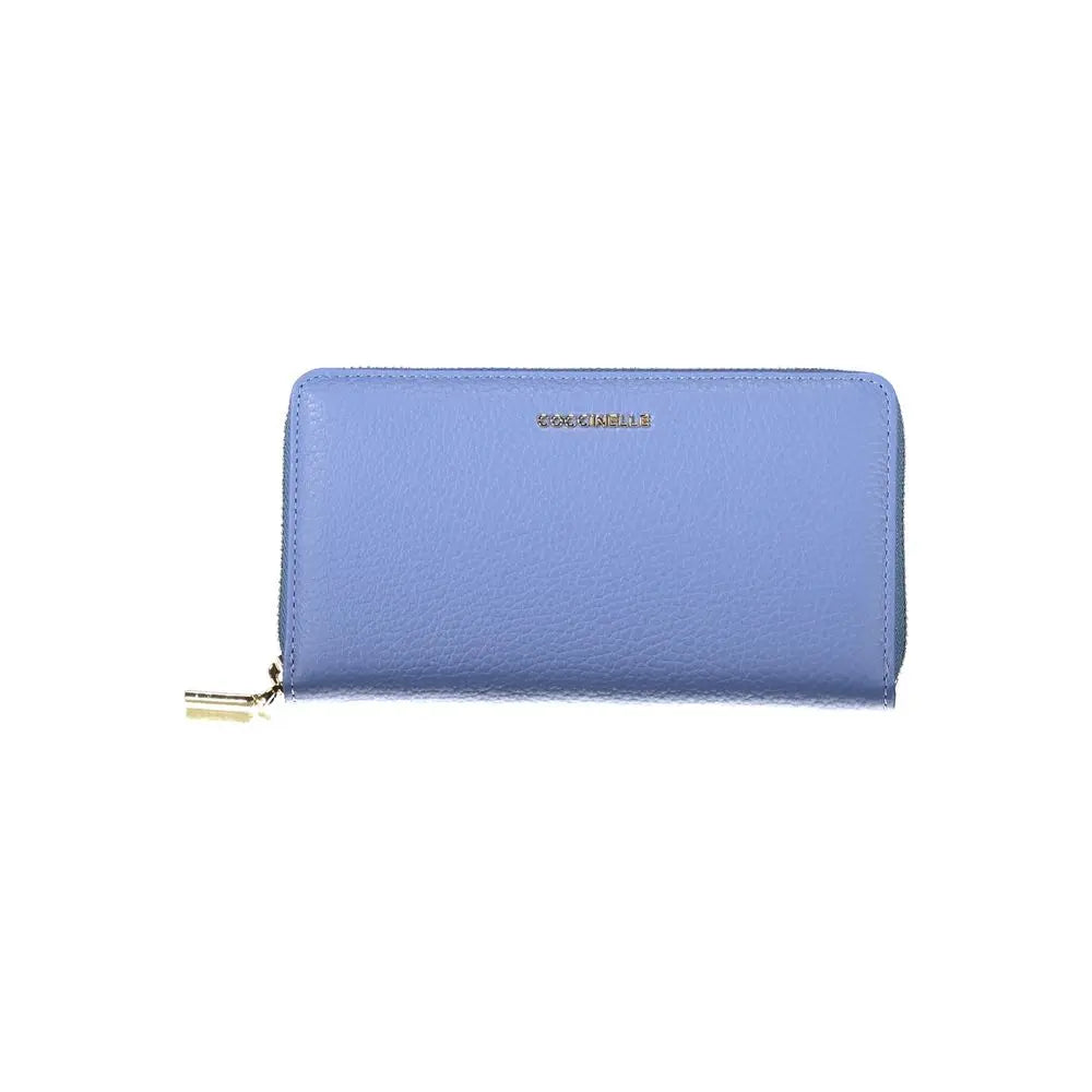 Portefeuille Coccinelle Soft Métallisé bleu clair Coccinelle