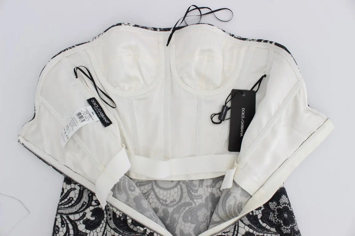 Robe maxi Dolce & Gabbana corset blanche Dolce & Gabbana