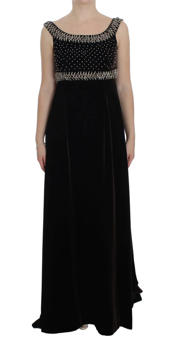 Robe Dolce & Gabbana en velours marron Dolce & Gabbana