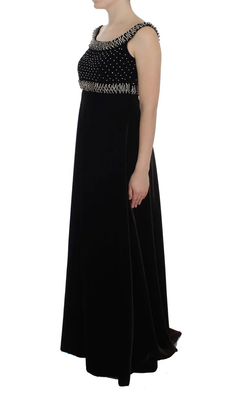 Robe Dolce & Gabbana en velours marron Dolce & Gabbana