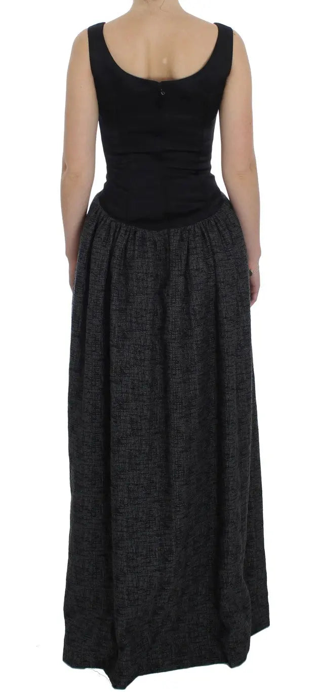 Robe Dolce & Gabbana pleine longueur noire et grise Dolce & Gabbana