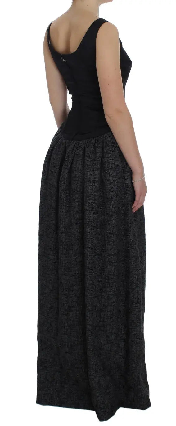 Robe Dolce & Gabbana pleine longueur noire et grise Dolce & Gabbana