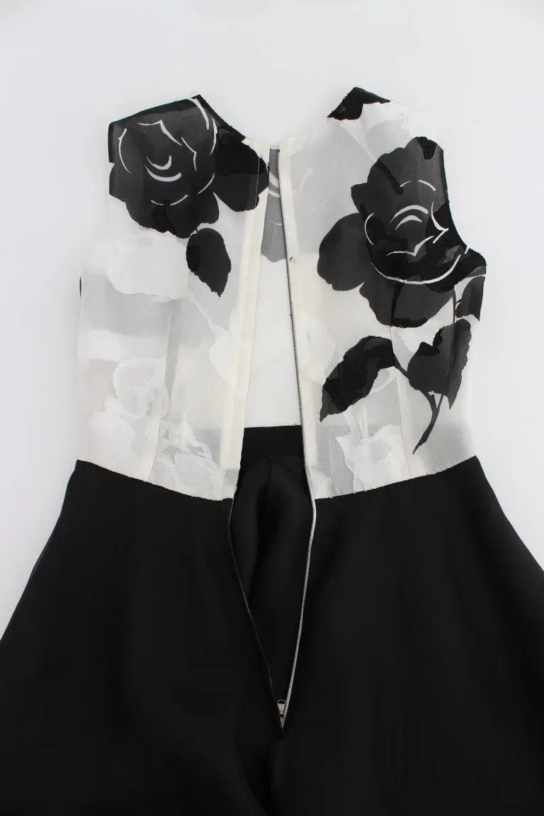 Robe Dolce & Gabbana floral noire et blanche Dolce & Gabbana