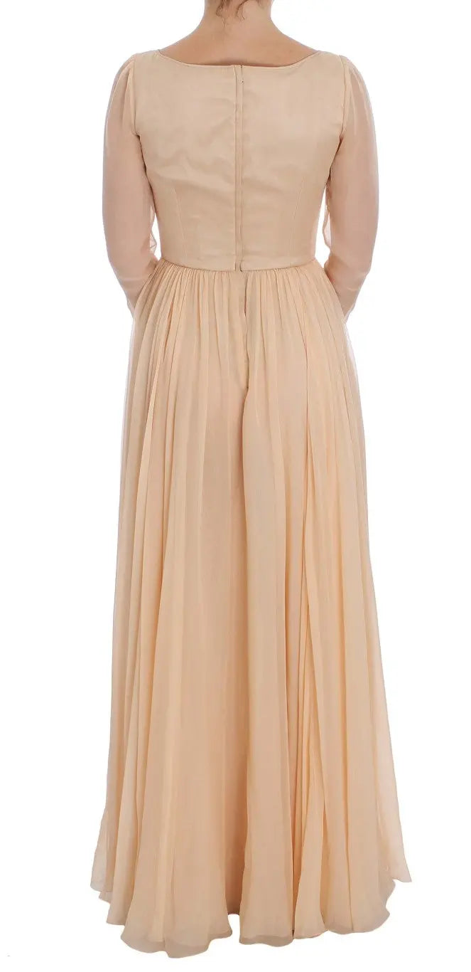 Robe Dolce & Gabbana pleine longueur beige Dolce & Gabbana