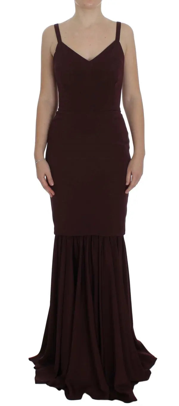 Robe Dolce & Gabbana pleine longueur bordeaux Dolce & Gabbana