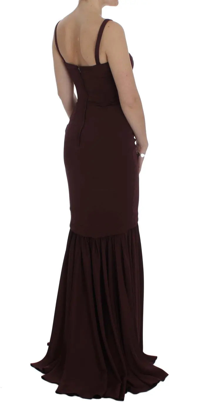 Robe Dolce & Gabbana pleine longueur bordeaux Dolce & Gabbana