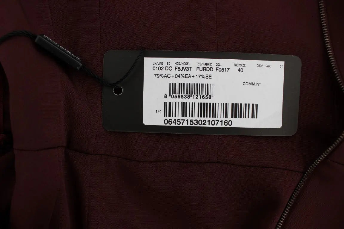 Robe Dolce & Gabbana pleine longueur bordeaux Dolce & Gabbana