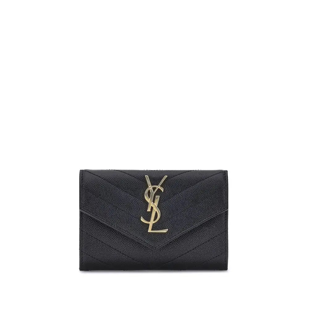 Portefeuille Saint Laurent cuir noir Saint Laurent