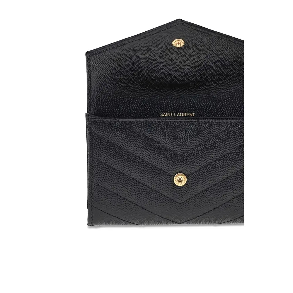 Portefeuille Saint Laurent cuir noir Saint Laurent
