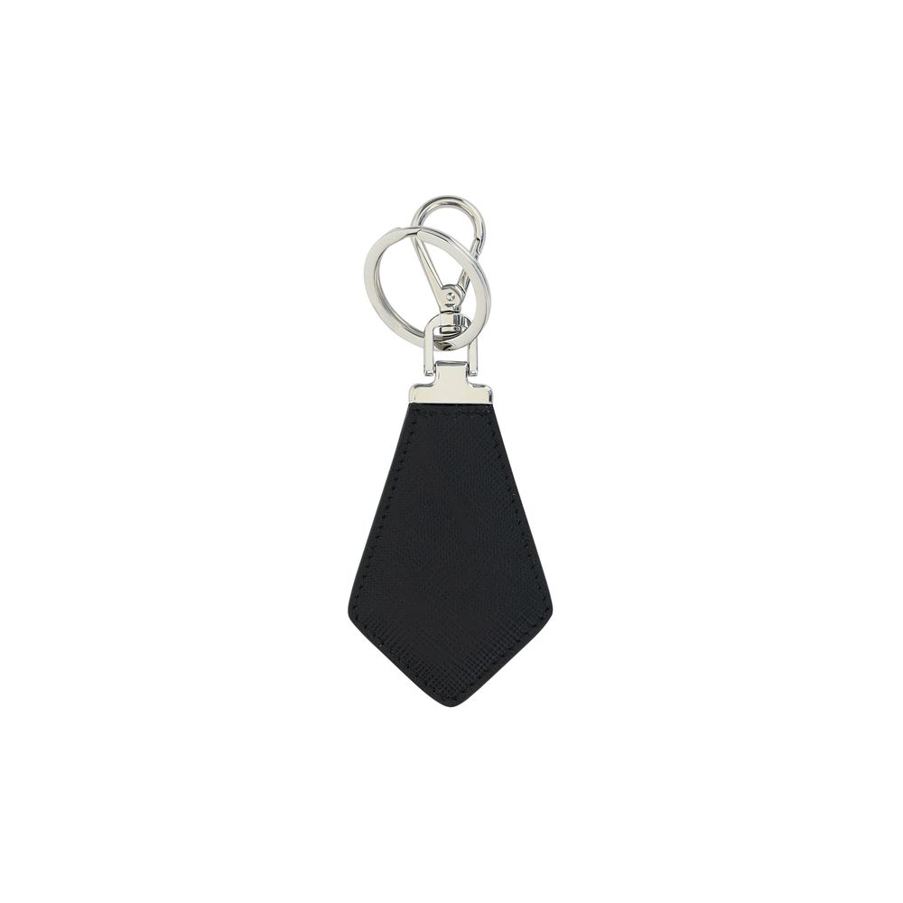 Porte-clés Prada Saffiano noir