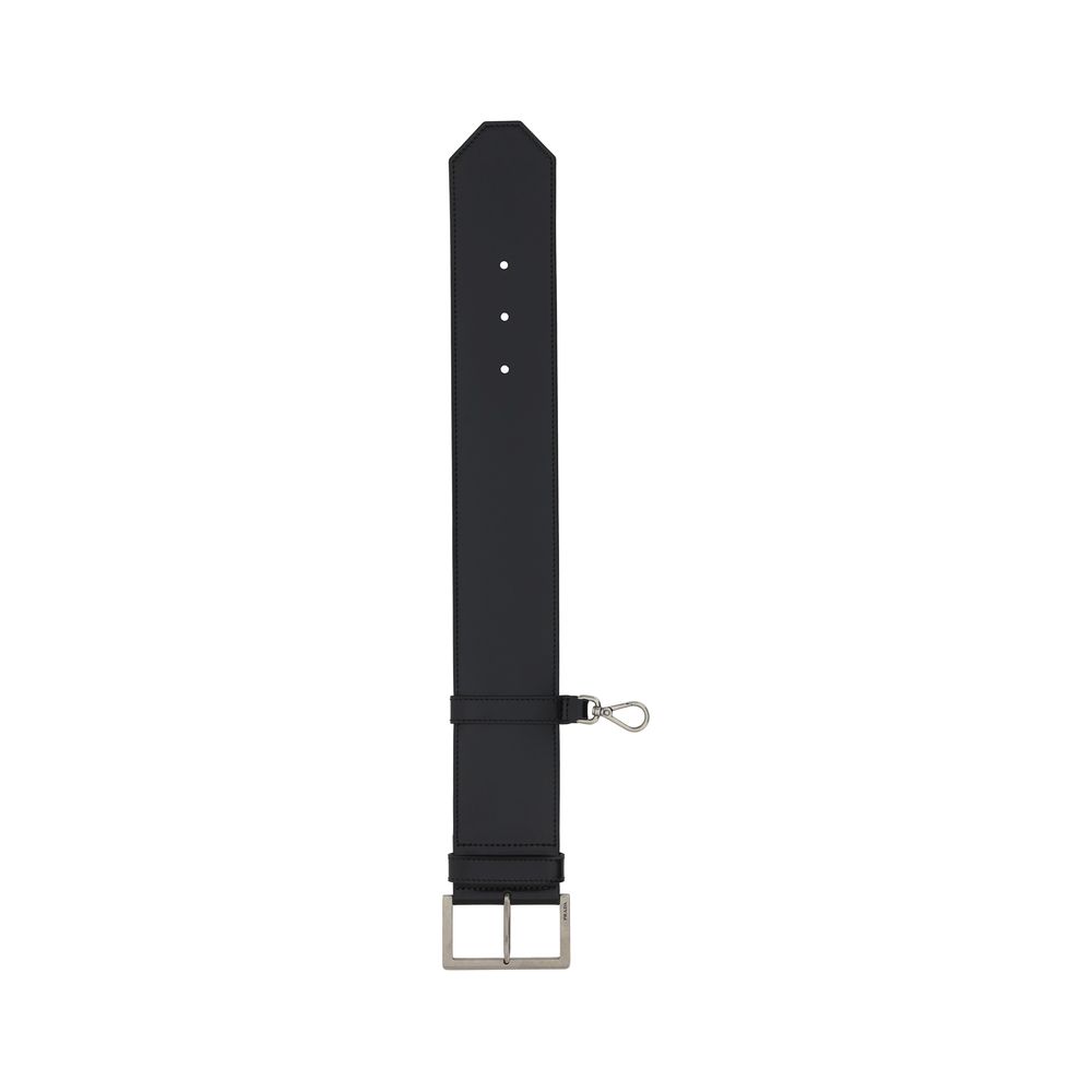 Bracelet Prada en cuir noir
