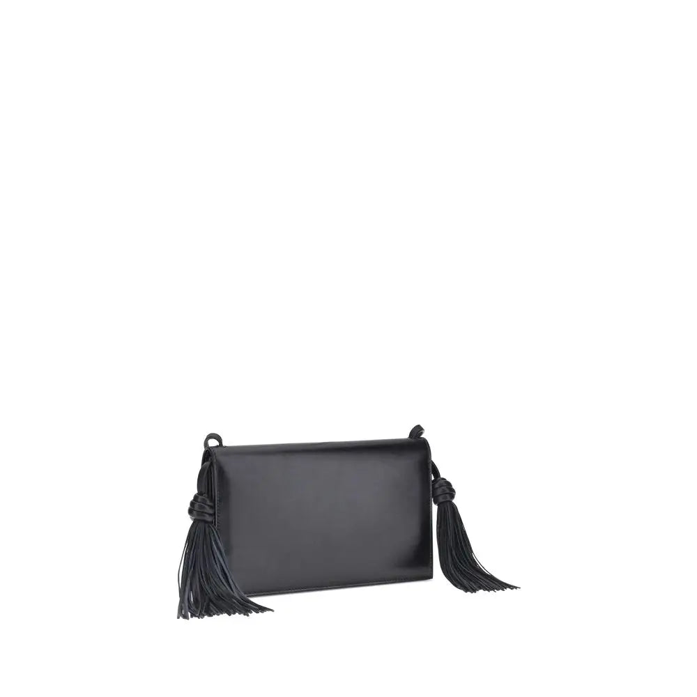 Sac bandoulière Jil Sander à pompons noir Jil Sander