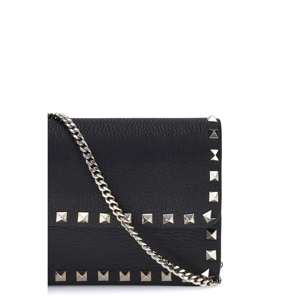 Pochette Valentino Garavani Rockstud grise Valentino Garavani