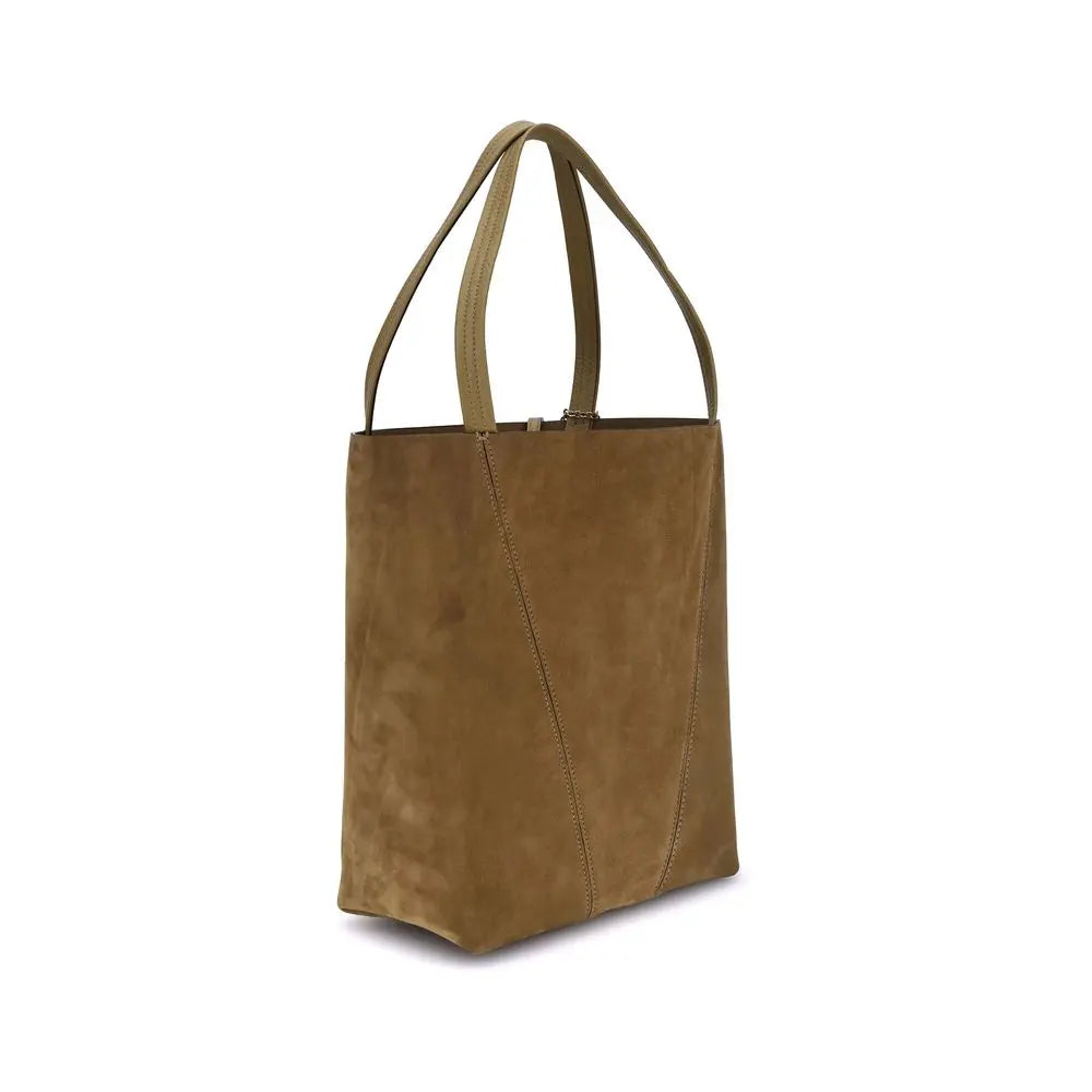 Sac Chloé Spin en cuir beige Chloé