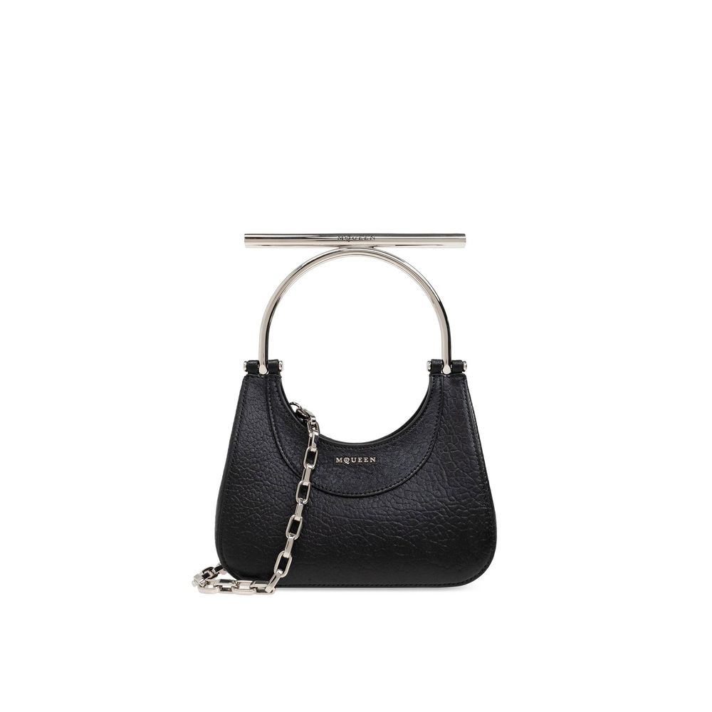 Sac mini Alexander McQueen T-bar noir