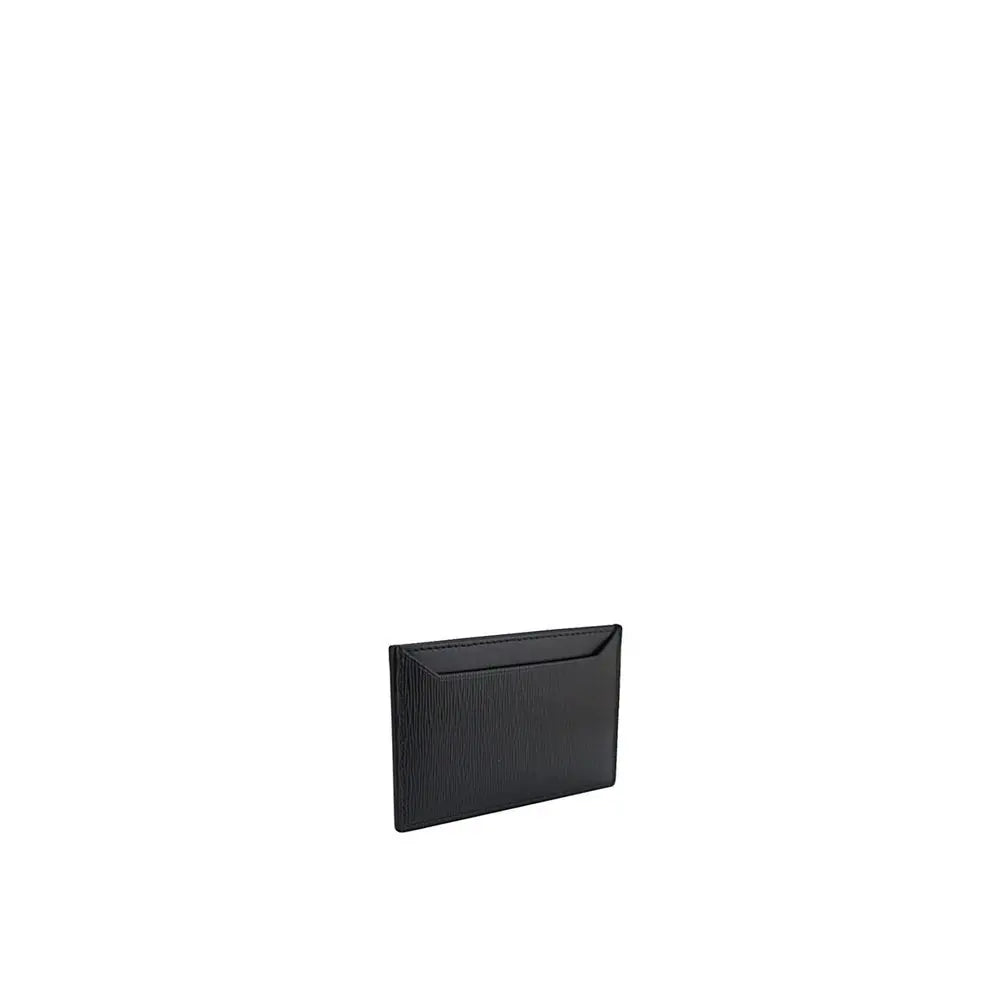 Porte-cartes cuir Triangle noir Prada