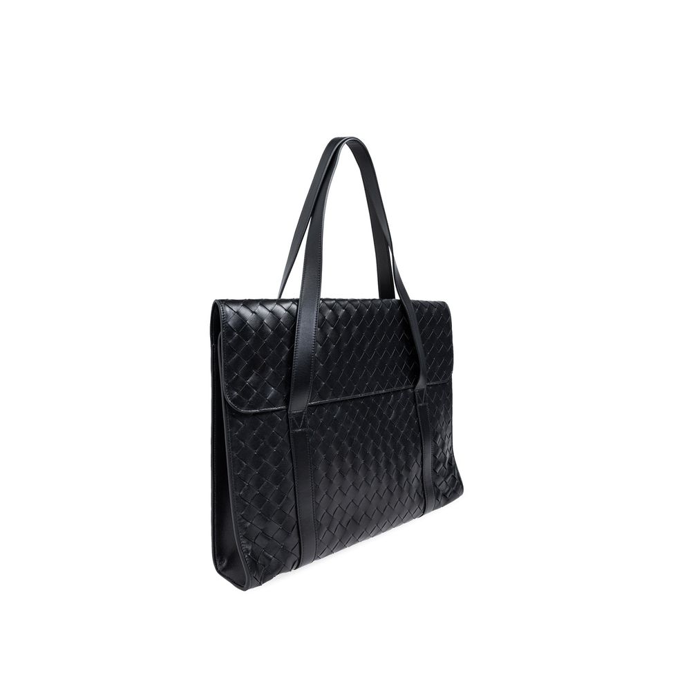 Serviette cuir Intrecciato marron