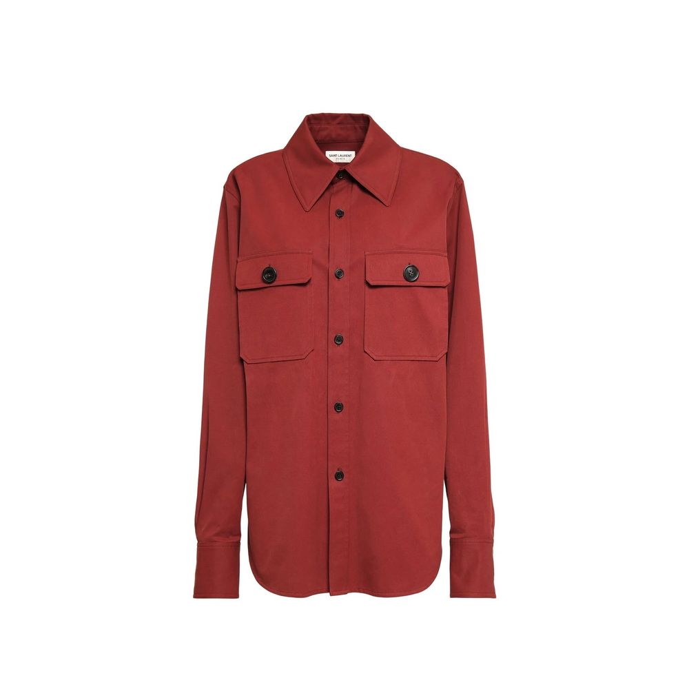 Chemise Saint Laurent oversize rouge