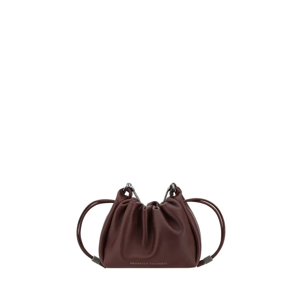 Sac à épaule Brunello Cucinelli Bucket Mellow noir Brunello Cucinelli