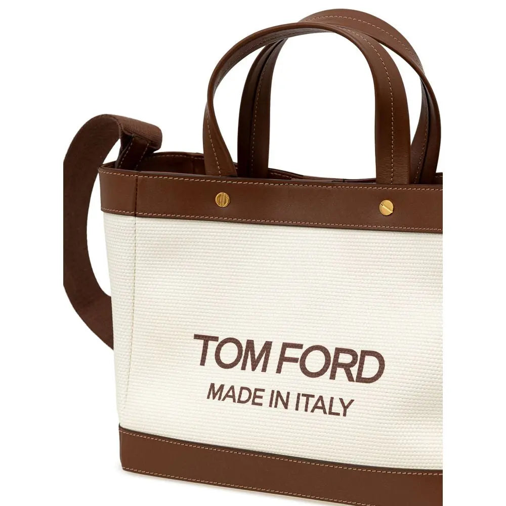 Sac tote Tom Ford T-Screw beige Tom Ford