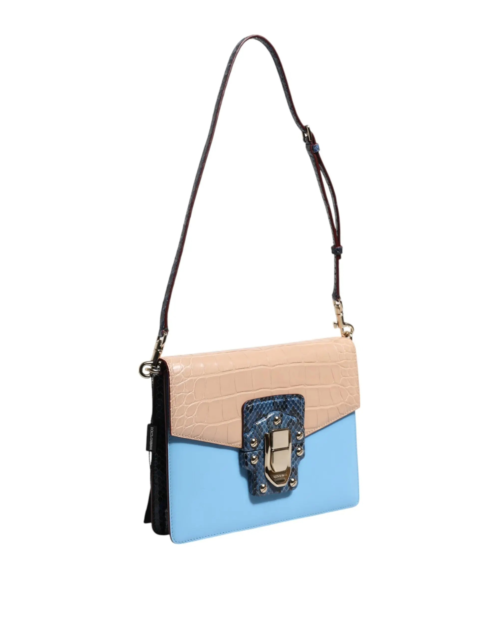 Sac bandoulière Dolce & Gabbana LUCIA bleu beige Dolce & Gabbana
