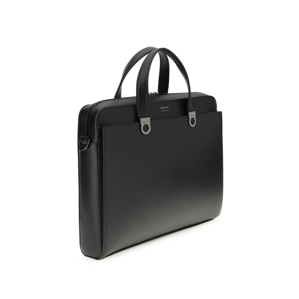 Sac business Ferragamo Gancini noir