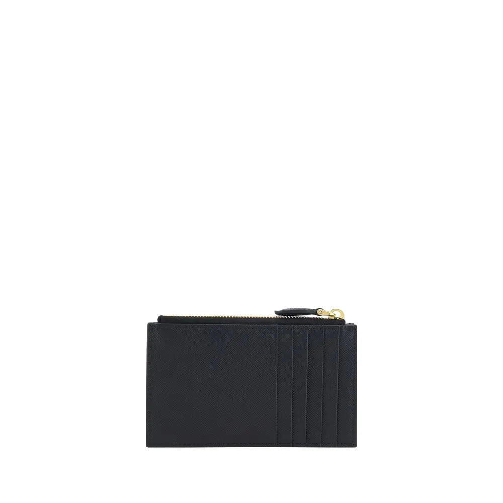Porte-monnaie Prada en cuir noir Prada