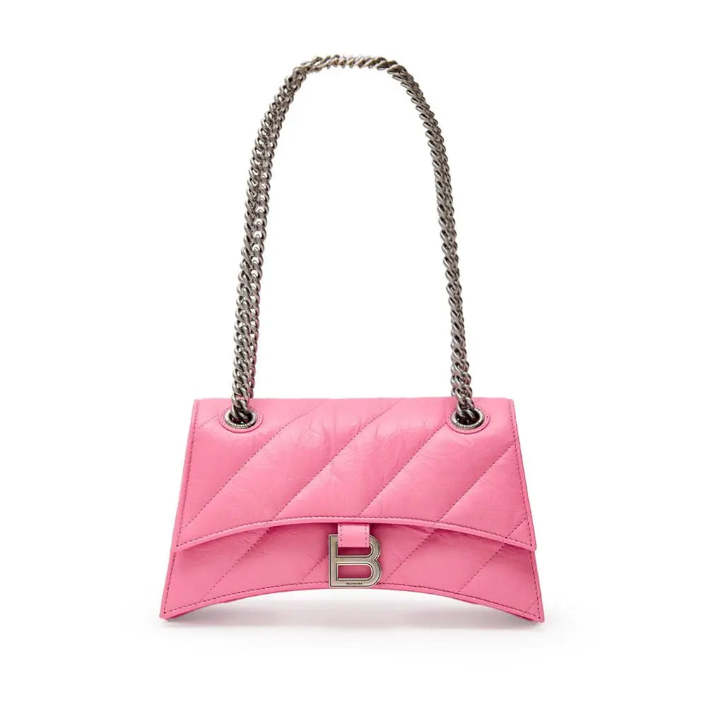 Sac à main Balenciaga Crush rose Balenciaga